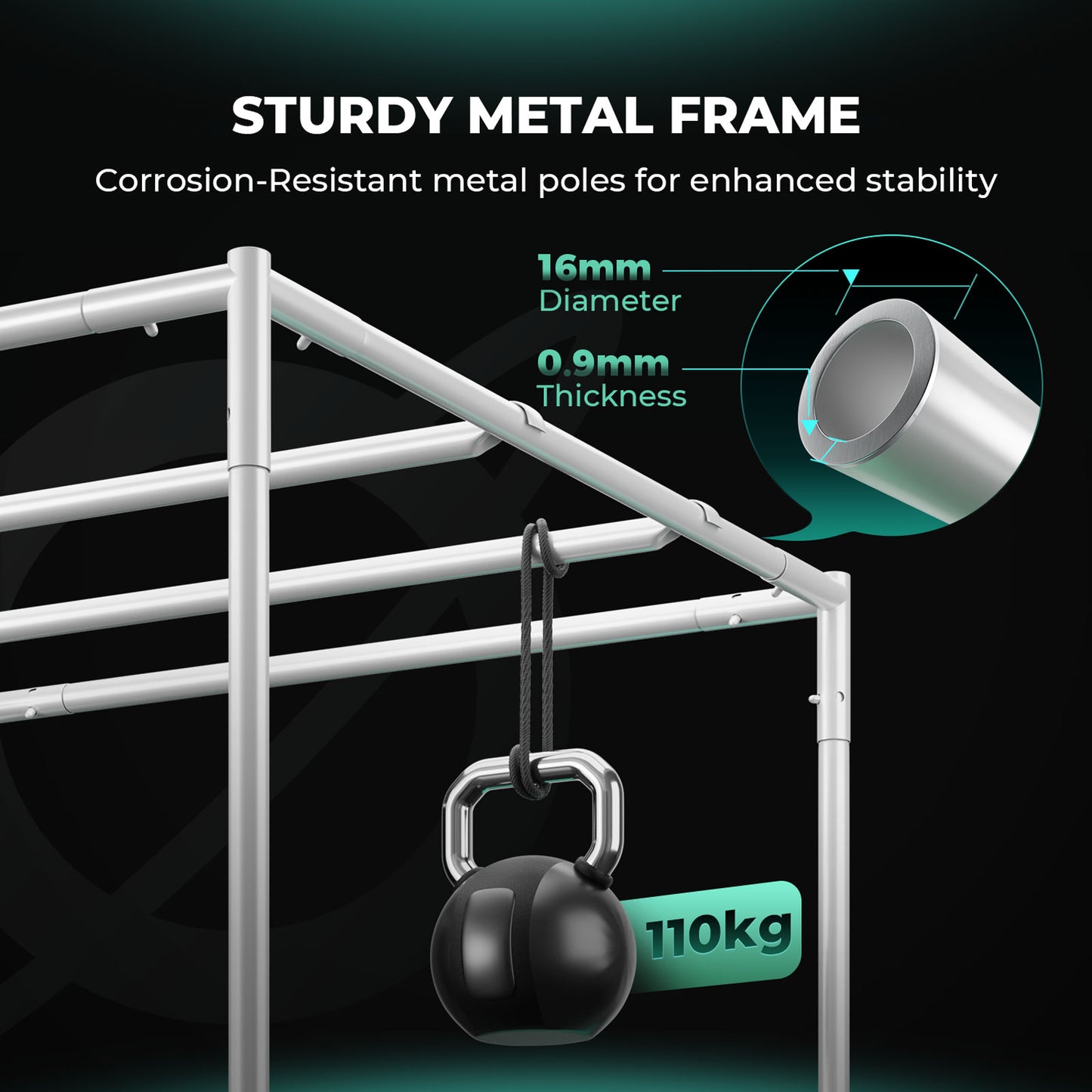 Mars Hydro 240x120x200cm Indoor Grow Tent Kit Dark Room Hydroponic 1680D Mylar Non Toxic Box Growbox