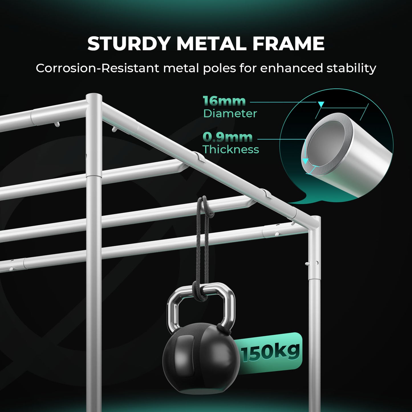 Mars Hydro 240x240x200cm Grow Tent Dark Room Hydroponics 1680D Mylar Non Toxic Box Growbox