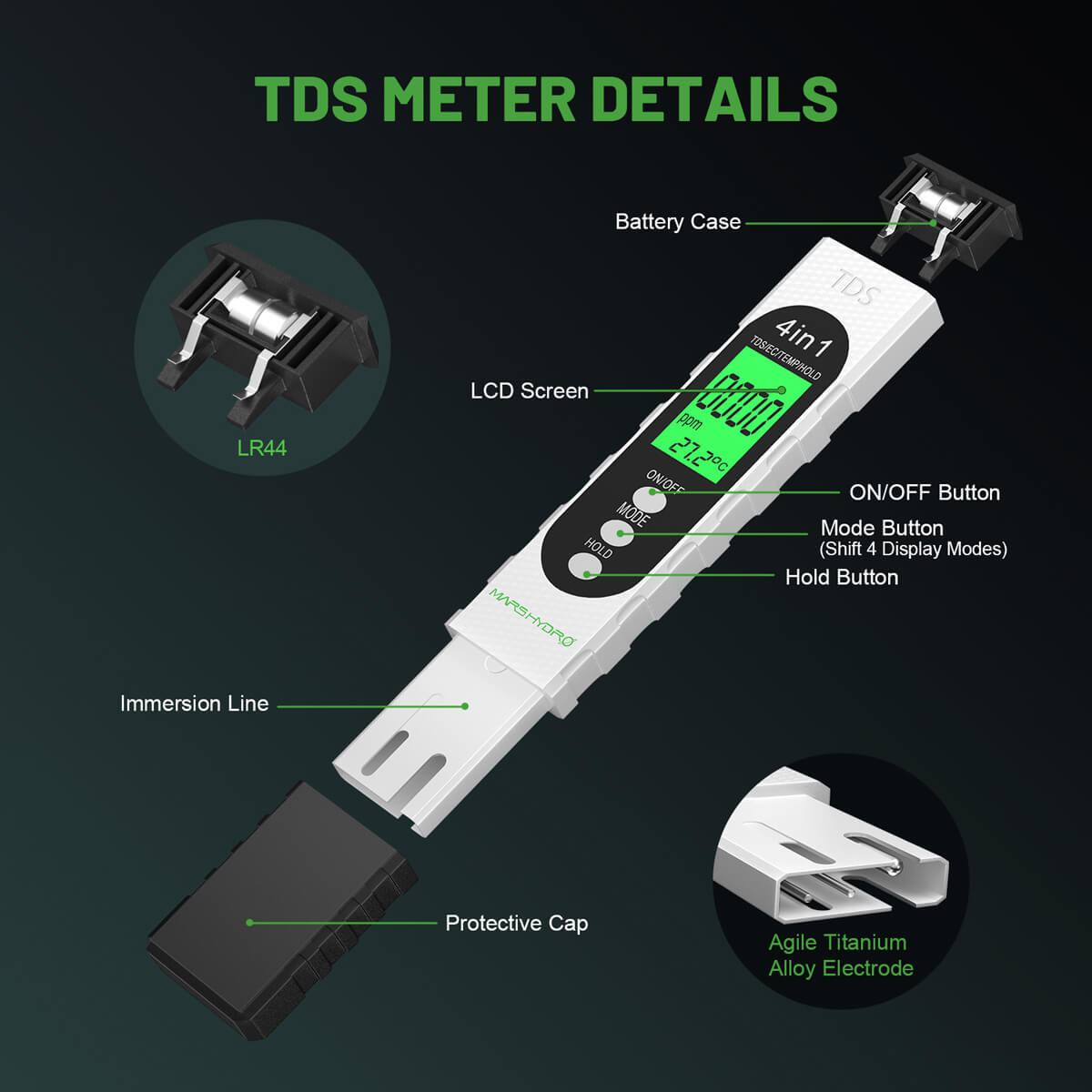 Mars Hydro pH and TDS Meter Kit