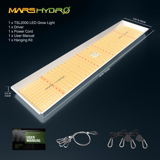 Mars Hydro TSL-2000 300W LED à spectre complet élèvent la lumière