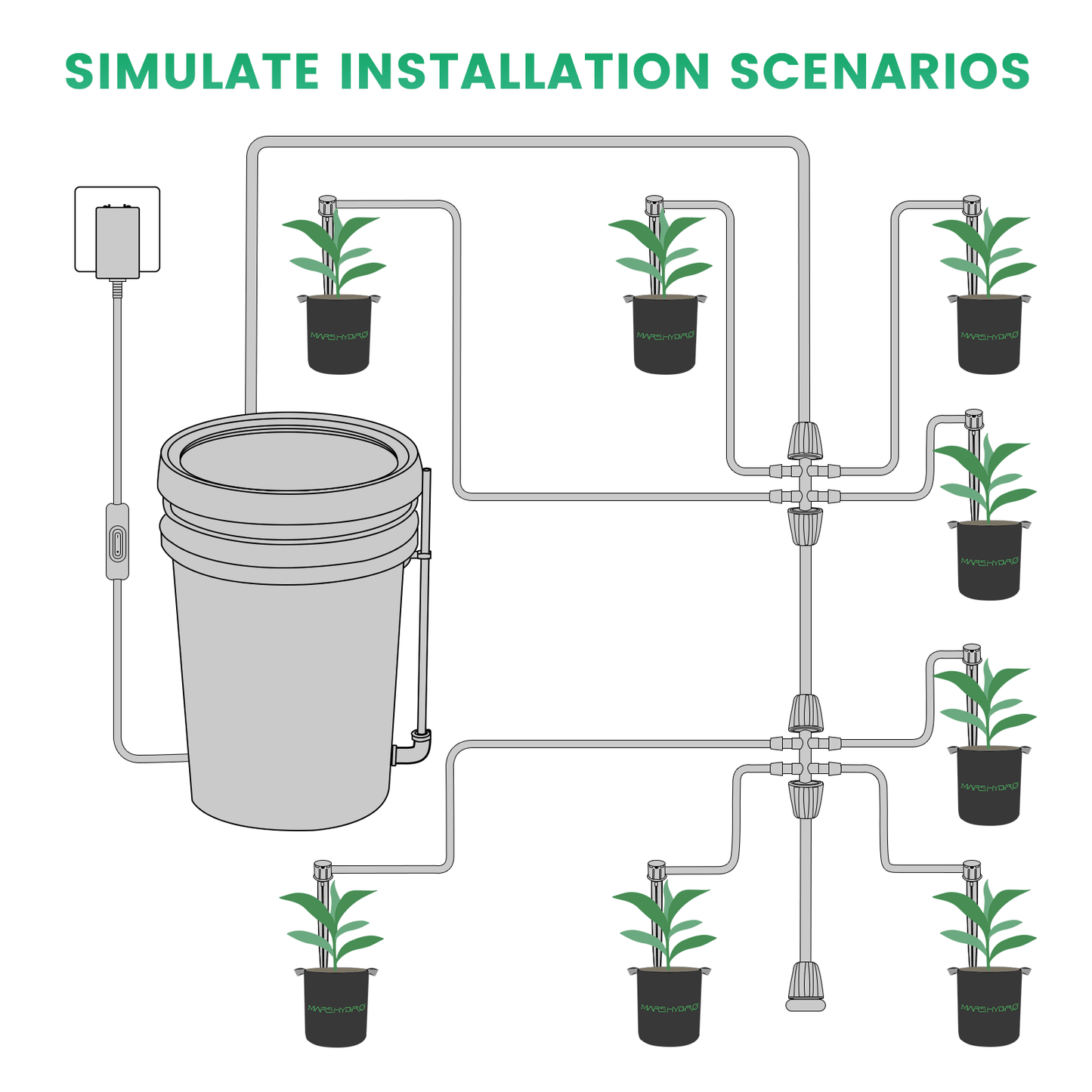 Mars Hydro Adjustable Drip Irrigation Kit