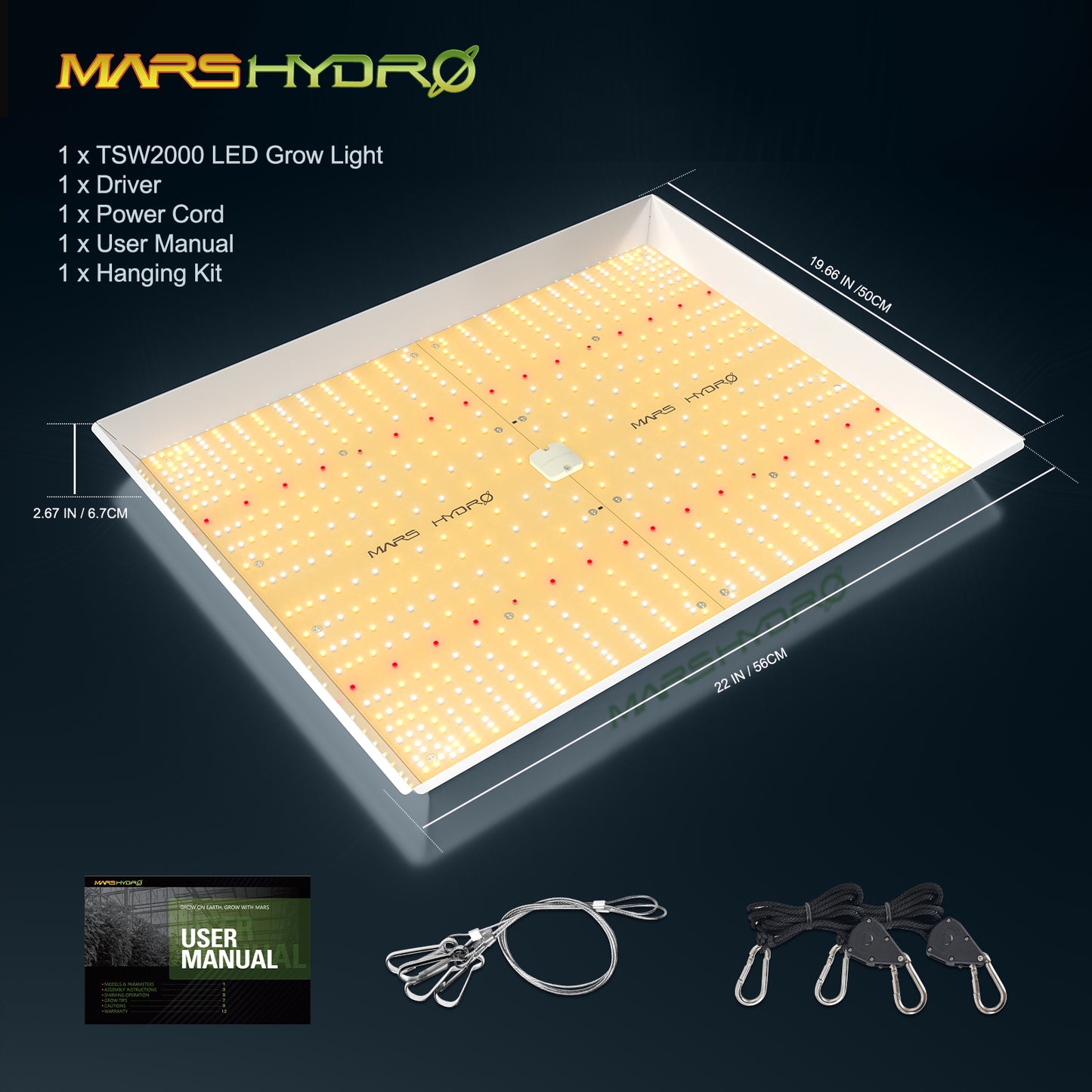 Mars Hydro TSW2000 Full Spectrum 300W LED Grow Light