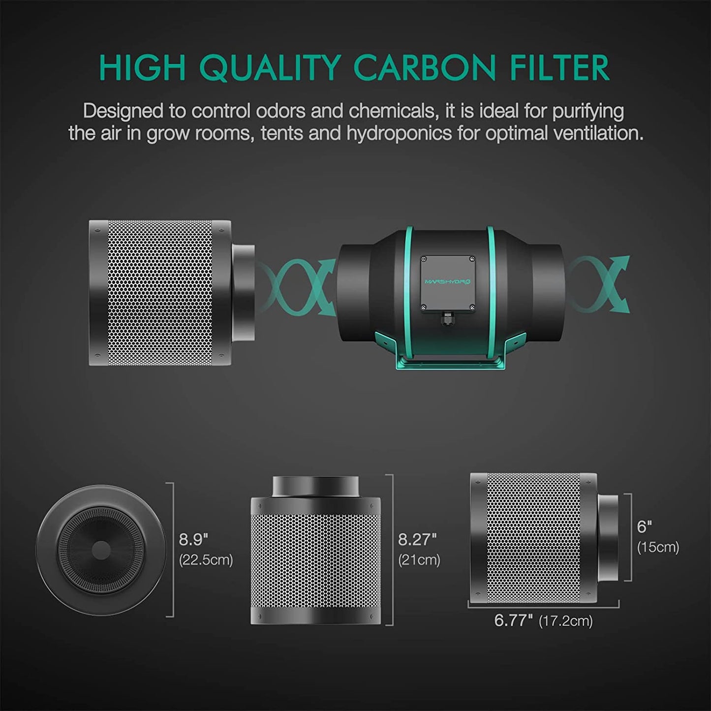 Mars Hydro 6 Inch Carbon Filter