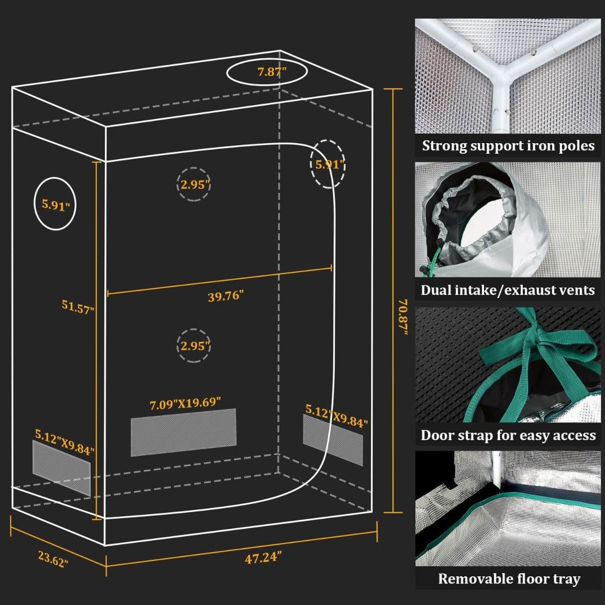 Mars Hydro SP3000 LED-Wachstumslicht-Komplett-Growkits